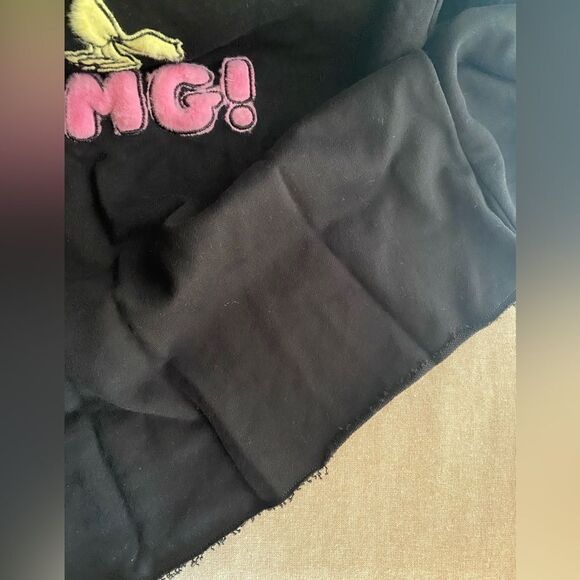 Ochirly x peanuts black turtleneck sweater with one shoulder bare size medium - Picture 10 of 15